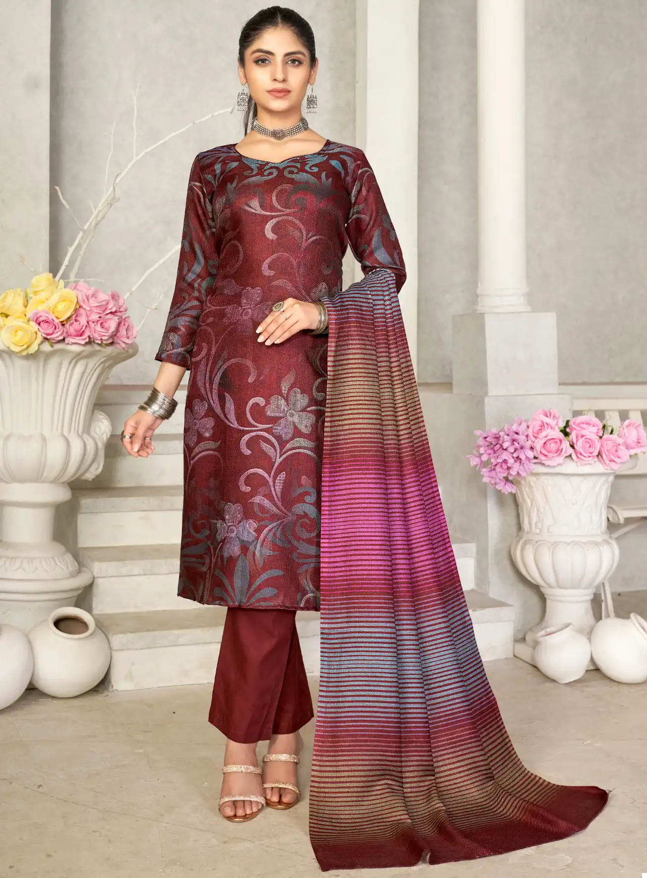 Bipson Decent Safari-2396 Pure Viscose Pashmina Wholesale Winter Wear Suits Catalog — Wholesale Salwar Suits, MPA wholesale from Surat — view 1