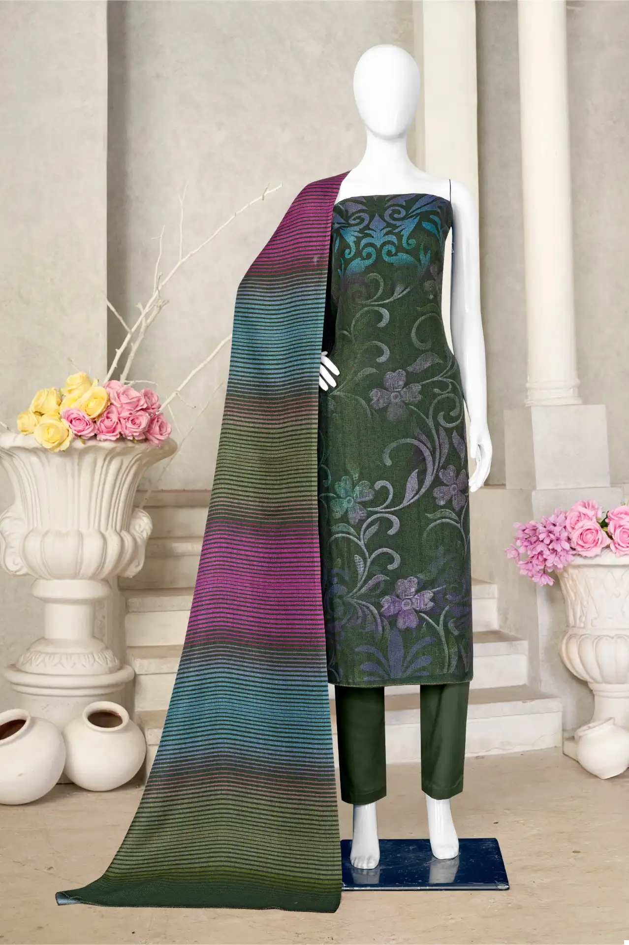 Bipson Decent Safari-2396 Pure Viscose Pashmina Wholesale Winter Wear Suits Catalog — Wholesale Salwar Suits, MPA wholesale from Surat - Gallery Image 2