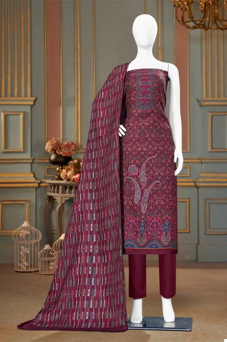 Bipson Decent Work-2378 Pure Viscose Pashmina Wholesale Winter Wear Suits Catalog — Wholesale Salwar Suits, MPA wholesale from Surat - Gallery Image 3