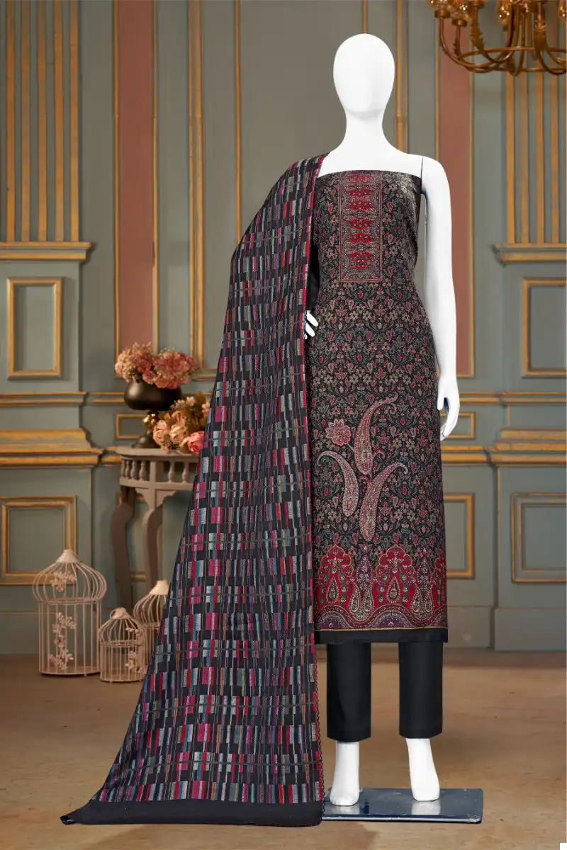 Bipson Decent Work-2378 Pure Viscose Pashmina Wholesale Winter Wear Suits Catalog — Wholesale Salwar Suits, MPA wholesale from Surat - Gallery Image 4