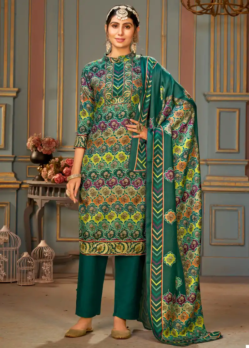 Bipson Decent Work-2379 Pure Viscose Pashmina Wholesale Winter Wear Suits Catalog — Wholesale Salwar Suits, MPA wholesale from Surat — view 1