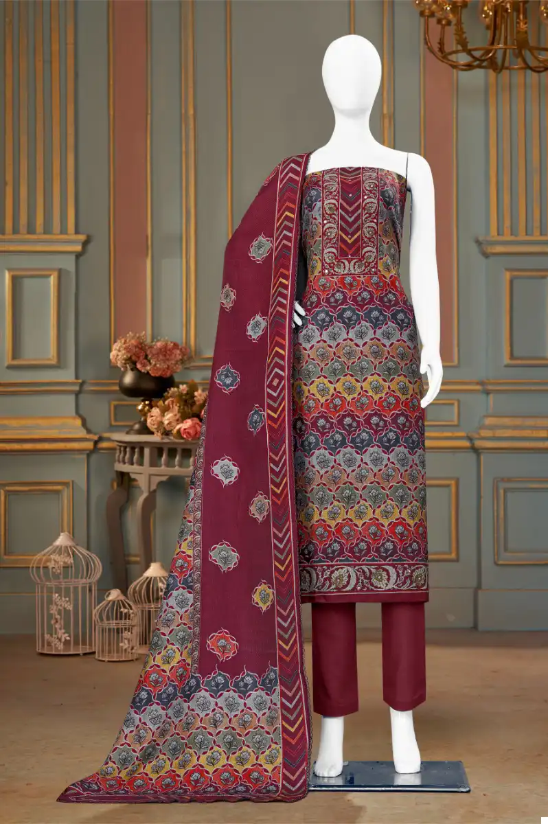 Bipson Decent Work-2379 Pure Viscose Pashmina Wholesale Winter Wear Suits Catalog — Wholesale Salwar Suits, MPA wholesale from Surat - Gallery Image 3