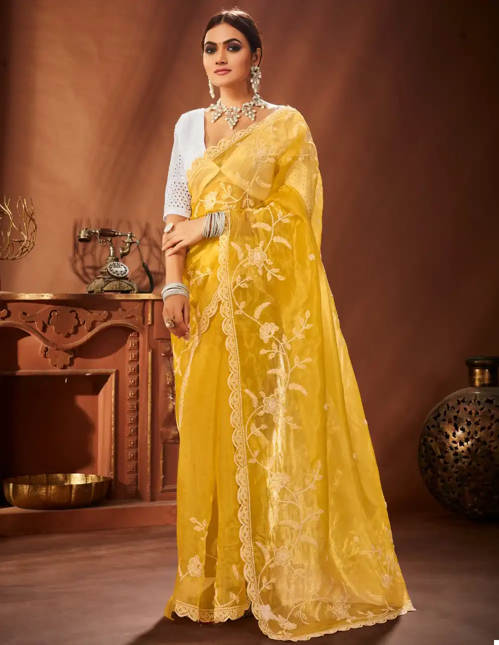 Vardan Ethnic Diva Vol 02 Khadi Organza Wholesale Fancy Saree Catalog