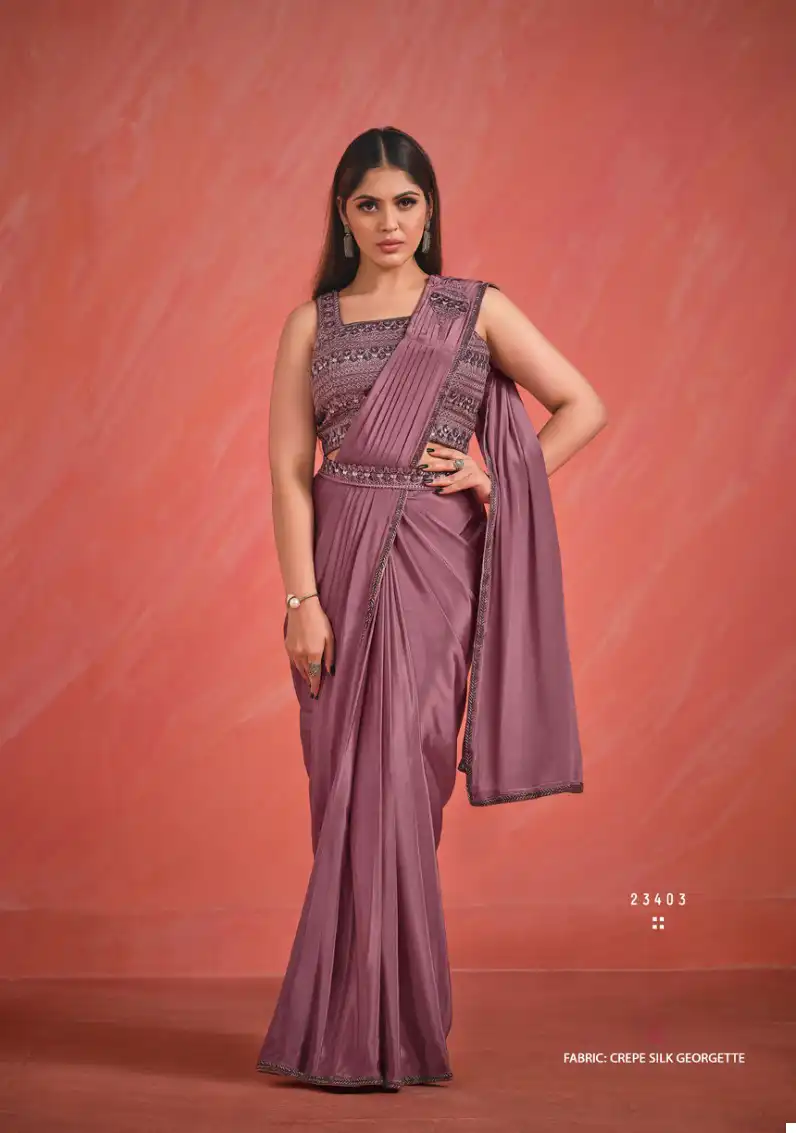 Mahotsav Elegancia Crepe Silk Wholesale Designer Saree Catalog - Image 6