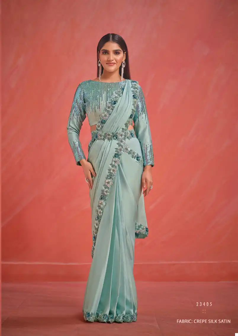 Mahotsav Elegancia Crepe Silk Wholesale Designer Saree Catalog - Image 8