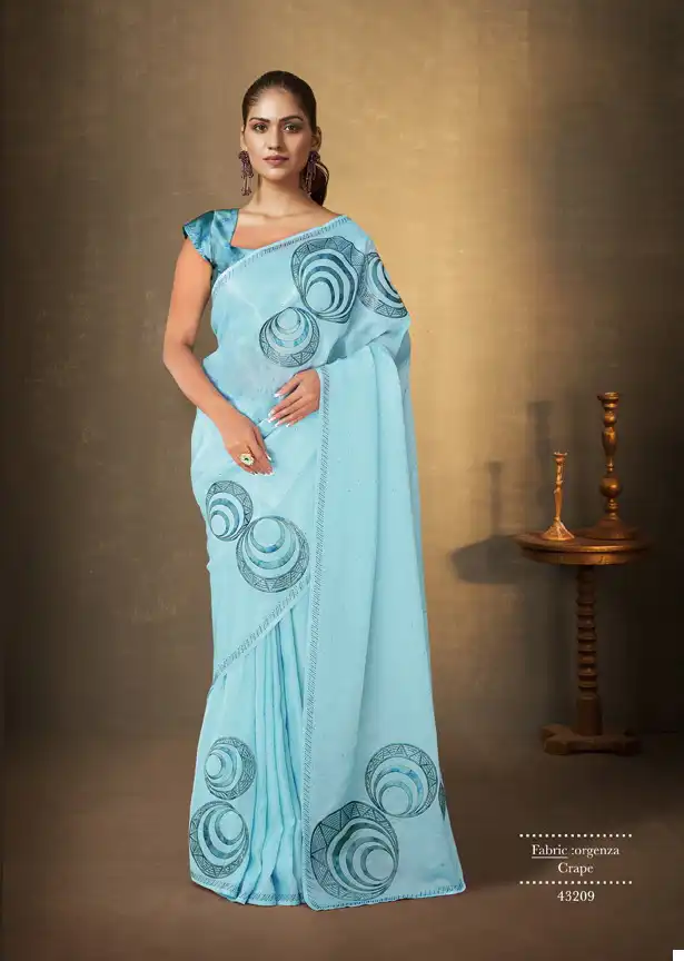 Mahotsav Erisha Banglori Organza Wholesale Designer Sarees Catalog - Image 2