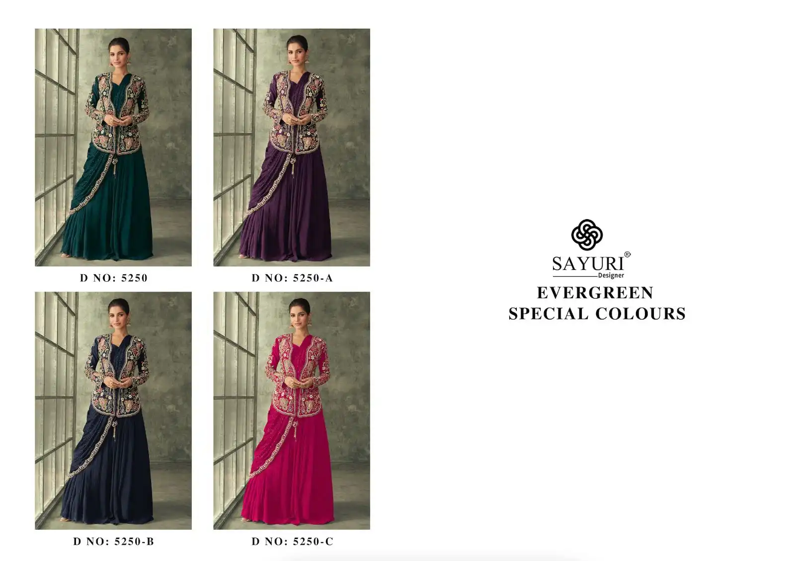 Sayuri Designer Evergreen Real Georgette Wholesale Partywear Suit Catalog - Image 5