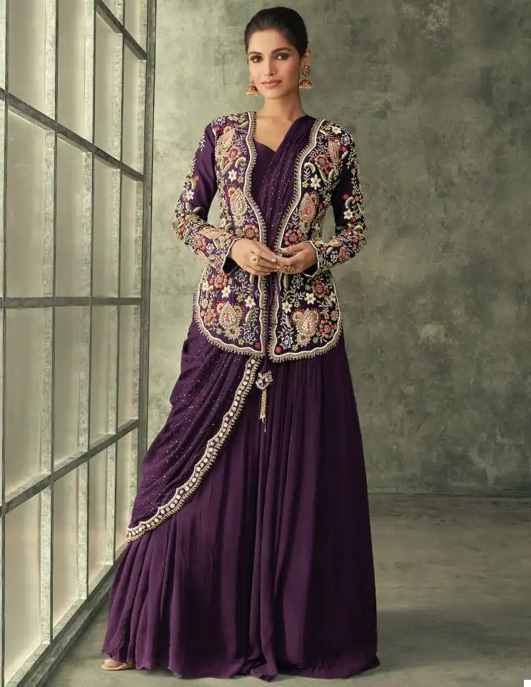 Sayuri Designer Evergreen Real Georgette Wholesale Partywear Suit Catalog