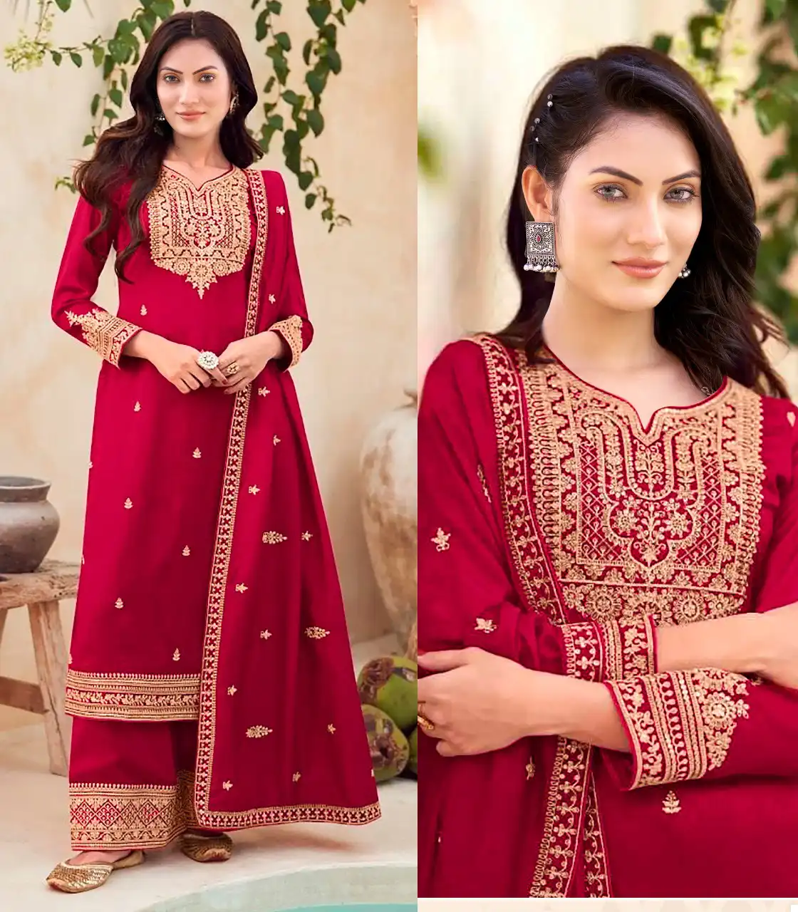 Zarqash Five Star Vichitra Silk Wholesale Readymade Pakistani Suit Catalog