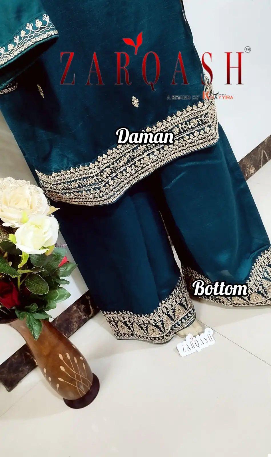 Zarqash Five Star Vichitra Silk Wholesale Readymade Pakistani Suit Catalog - Image 20