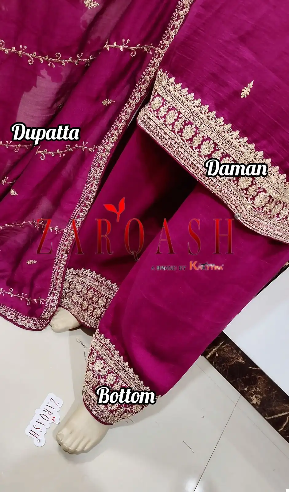 Zarqash Five Star Vichitra Silk Wholesale Readymade Pakistani Suit Catalog - Image 9