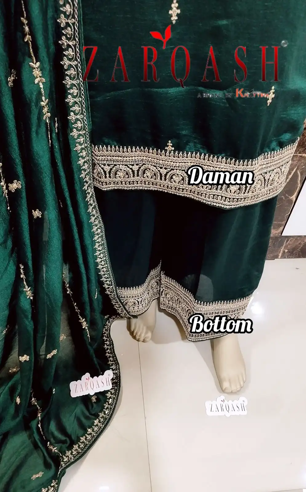 Zarqash Five Star Vichitra Silk Wholesale Readymade Pakistani Suit Catalog - Image 12