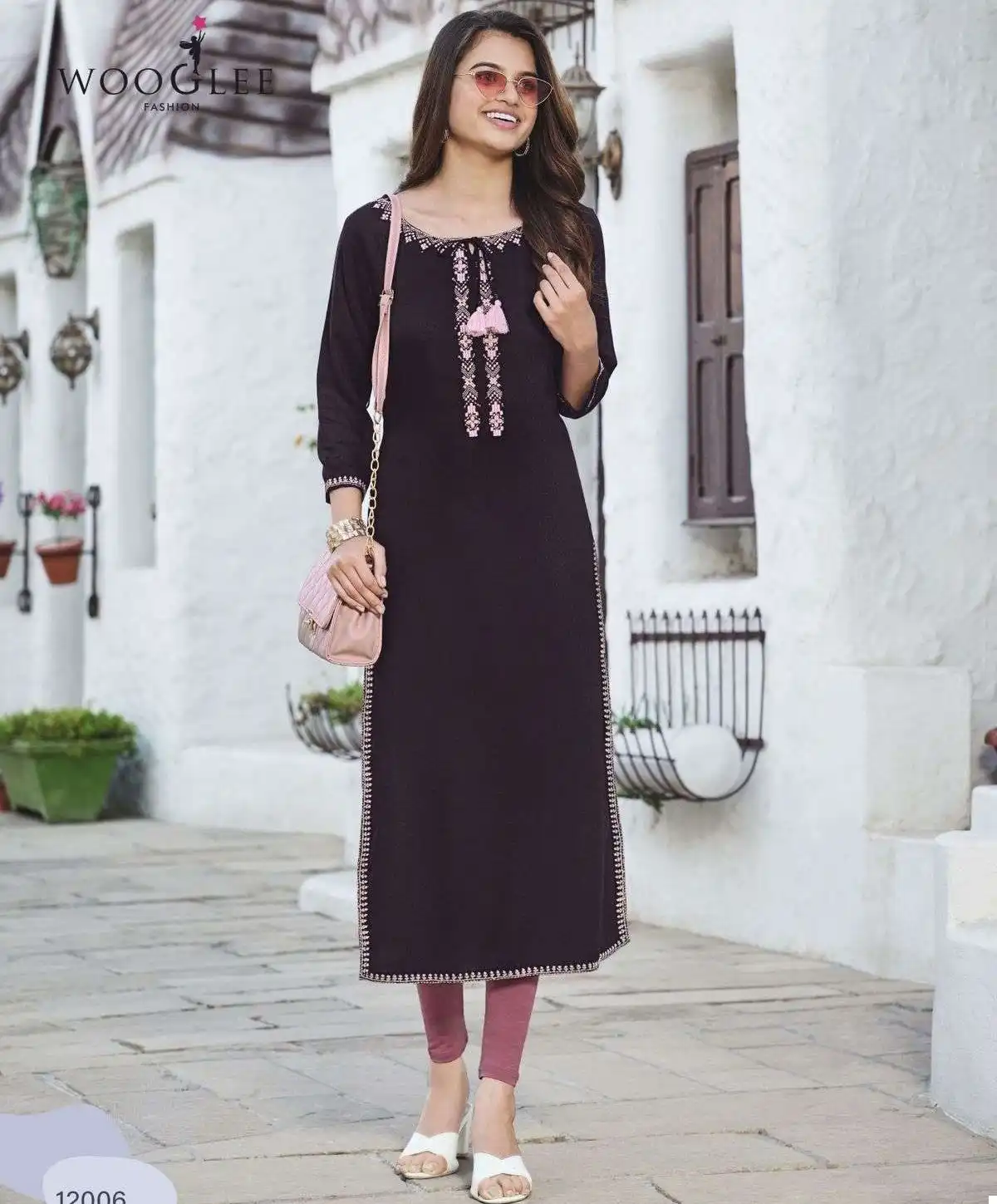Wooglee Florence Rayon Wholesale Fancy Kurtis Catalog