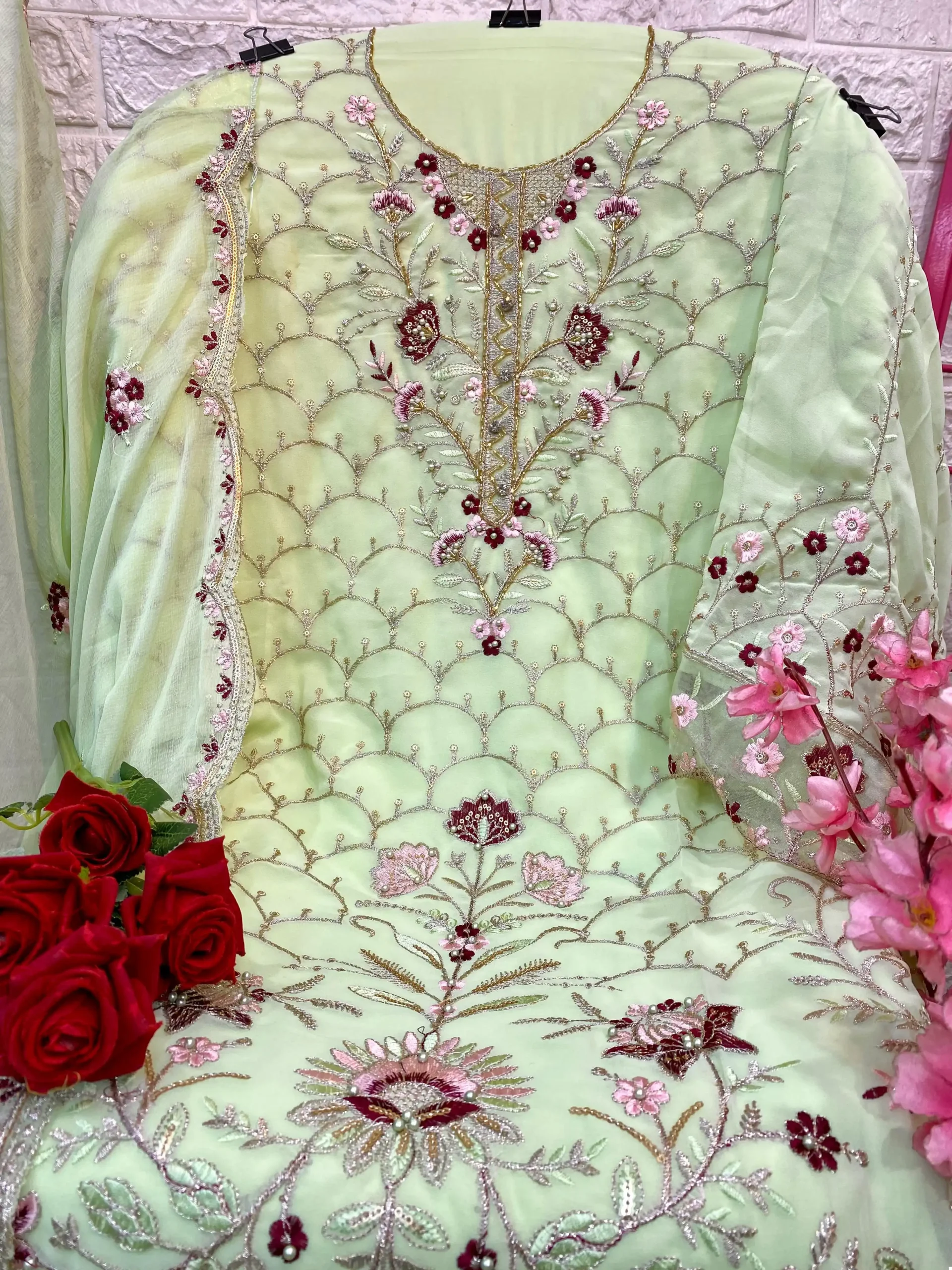 Elaf G-179 Heavy Faux Georgette Wholesale Pakistani Suit - Image 5