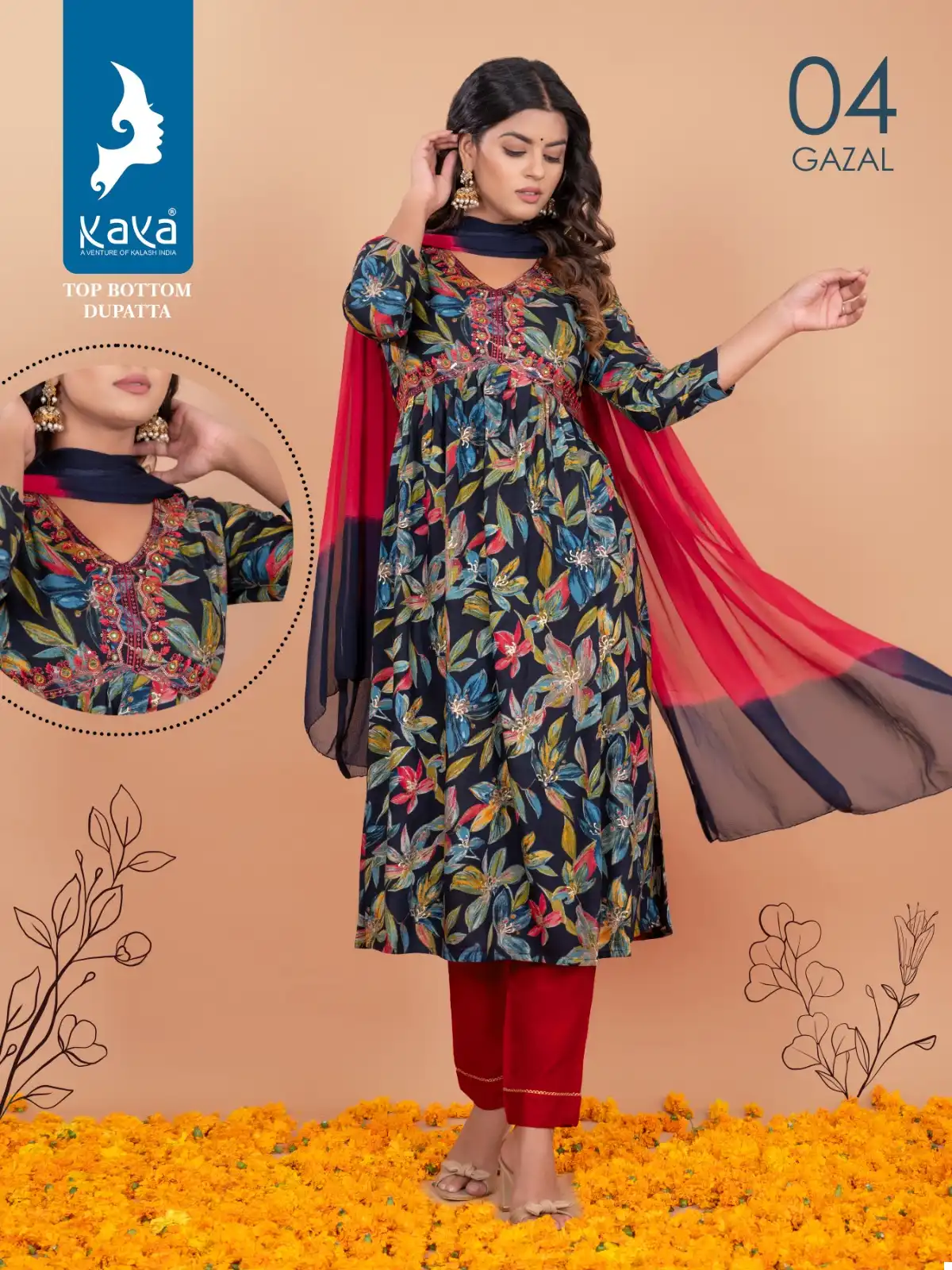 Kaya Gazal Rayon Wholesale Alia With Nyra Cut Readymade Suits Catalog — Wholesale Salwar Suits, MPA wholesale from Surat - Gallery Image 4
