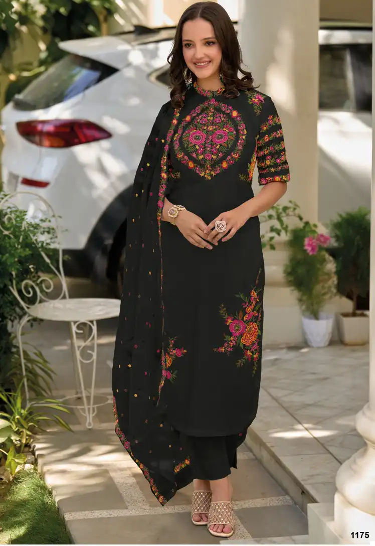 Zaveri Gazal Heavy Roman Silk Wholesale Designer Readymade Salwar Suit Catalog - Image 3