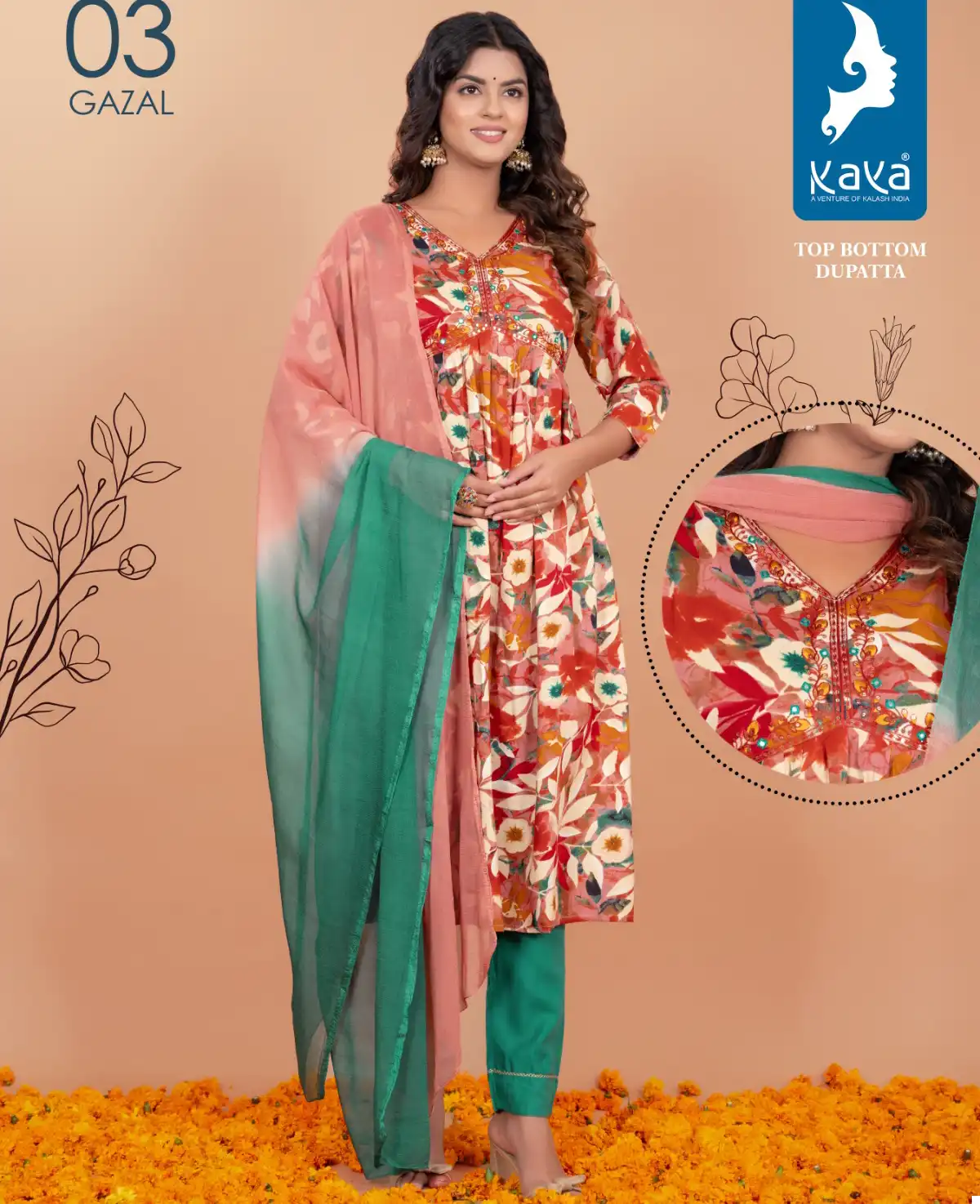 Kaya Gazal Rayon Wholesale Alia With Nyra Cut Readymade Suits Catalog — Wholesale Salwar Suits, MPA wholesale from Surat — view 1