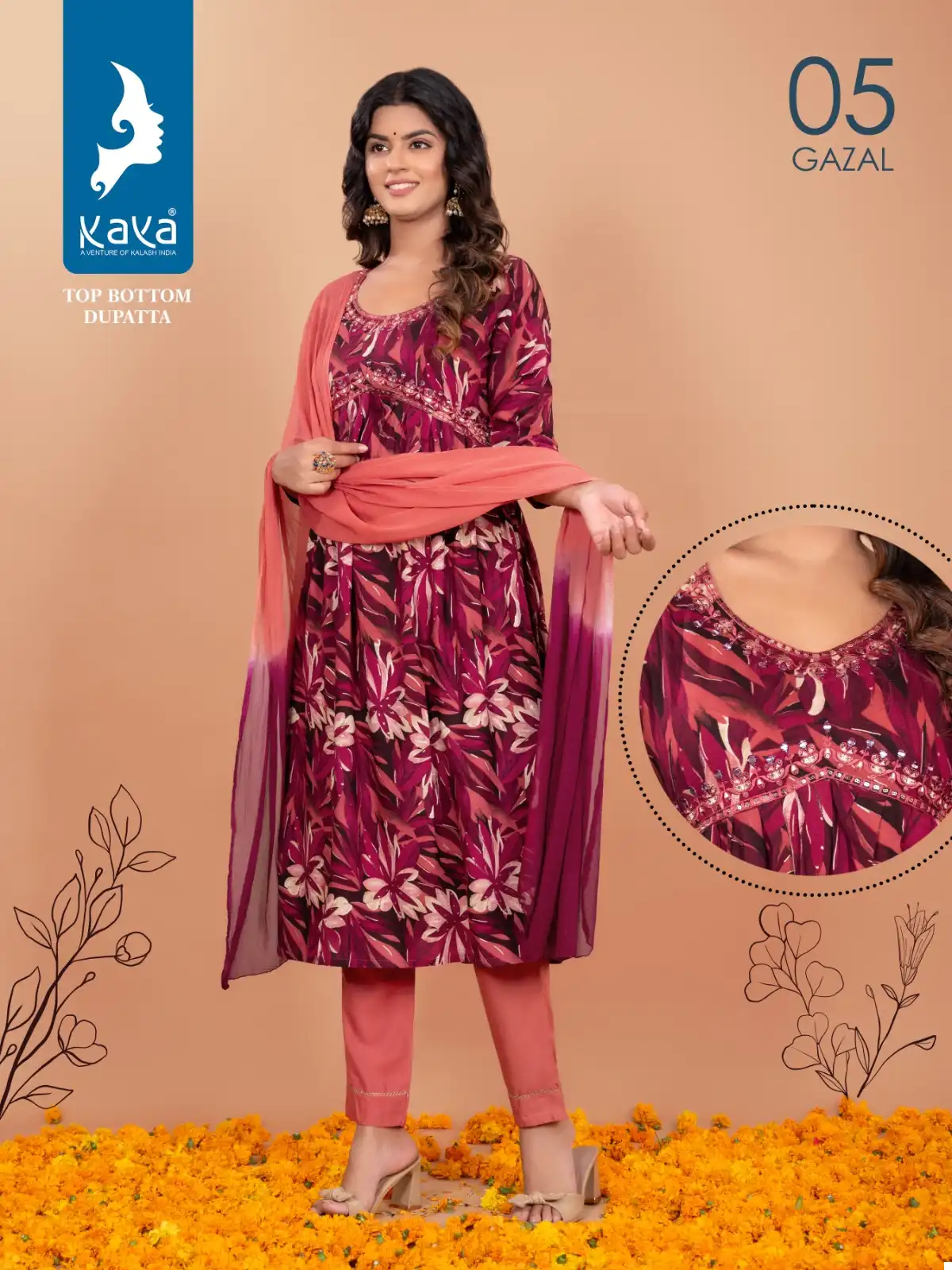 Kaya Gazal Rayon Wholesale Alia With Nyra Cut Readymade Suits Catalog — Wholesale Salwar Suits, MPA wholesale from Surat - Gallery Image 6