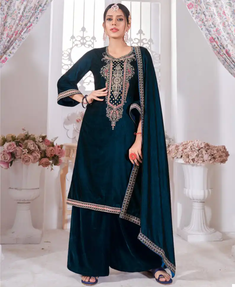 Bipson Guzaarish-2315 Pure Viscose Velvet Wholesale Winter Wear Suits Catalog — Wholesale Salwar Suits, MPA wholesale from Surat — view 1