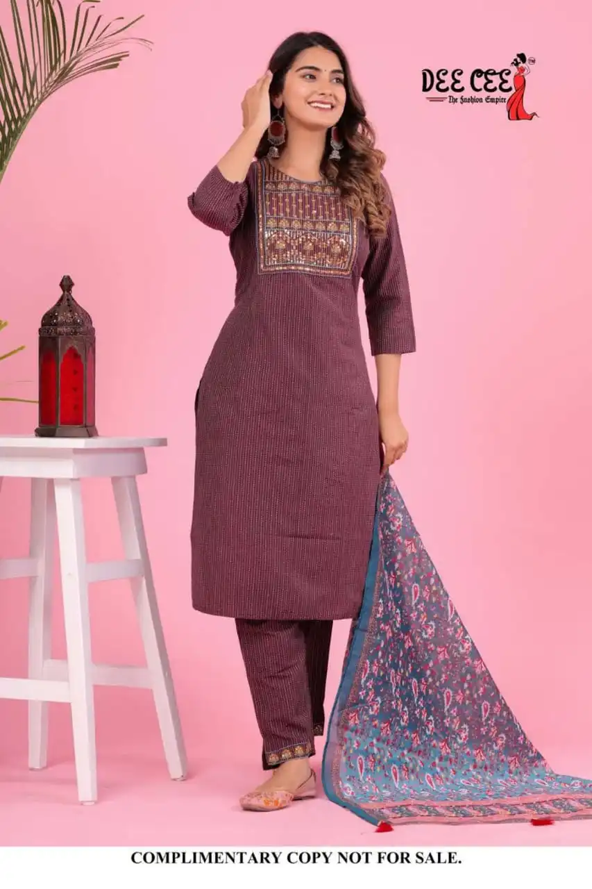 Deecee Golden Dairy Kantha Cotton Wholesale Readymade Salwar Suit Catalog — Wholesale Salwar Suits, MPA wholesale from Surat - Gallery Image 2