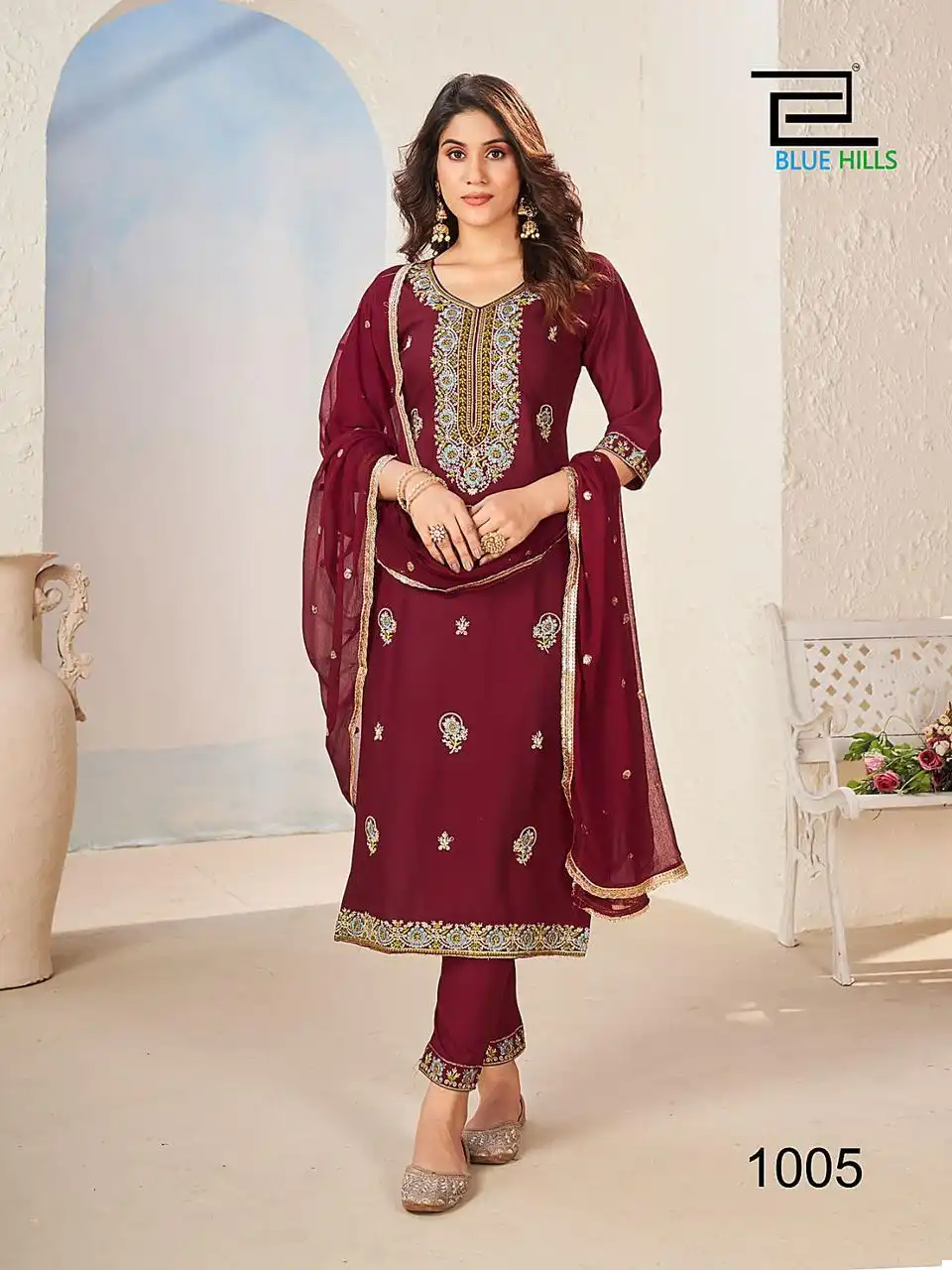 Blue Hills Gulab Jal Vol 3 Rayon 14Kg Wholesale Readymade Suits Catalog — Wholesale Salwar Suits, Blue Hills wholesale from Surat - Gallery Image 2