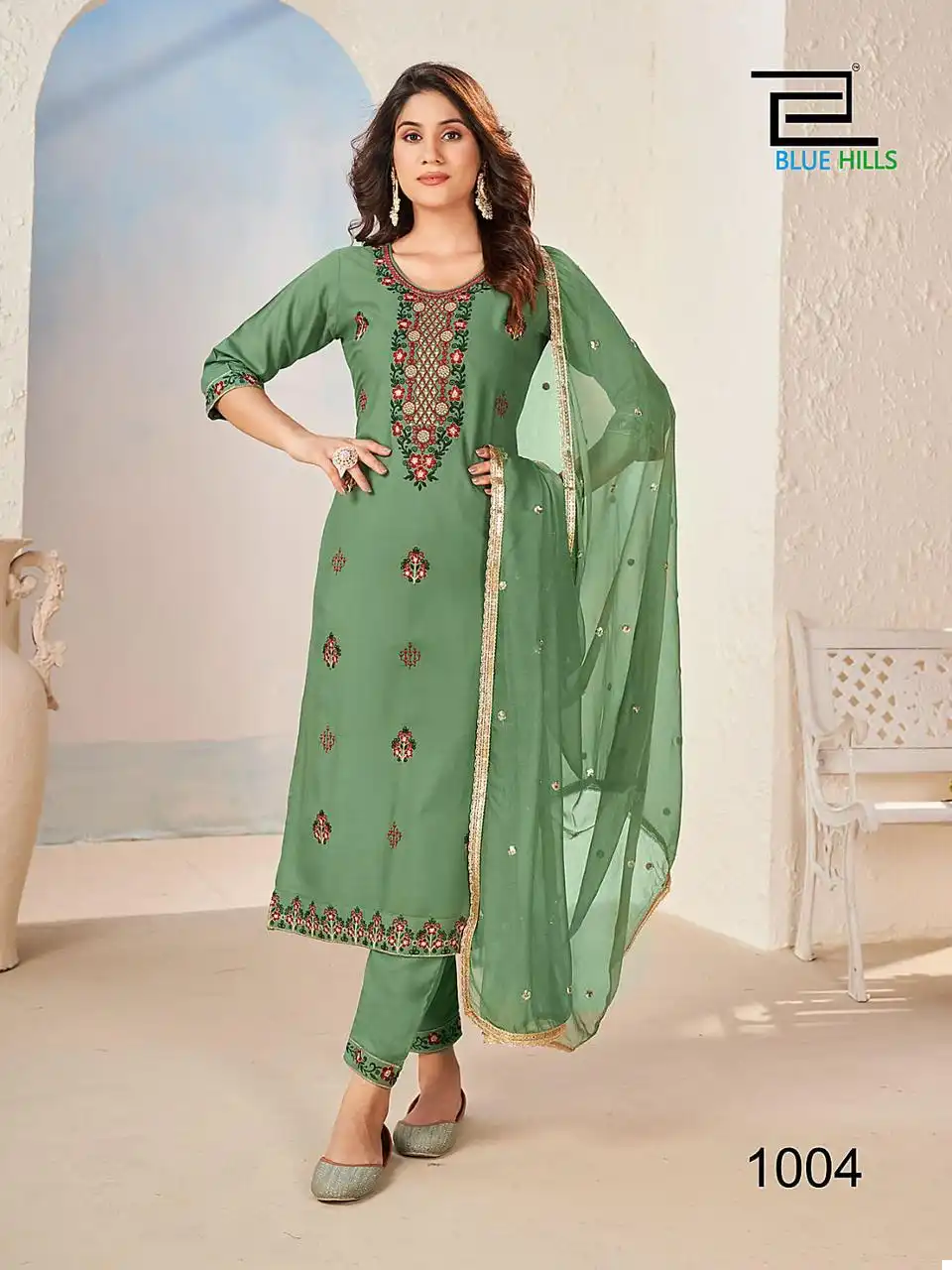 Blue Hills Gulab Jal Vol 3 Rayon 14Kg Wholesale Readymade Suits Catalog — Wholesale Salwar Suits, Blue Hills wholesale from Surat - Gallery Image 3