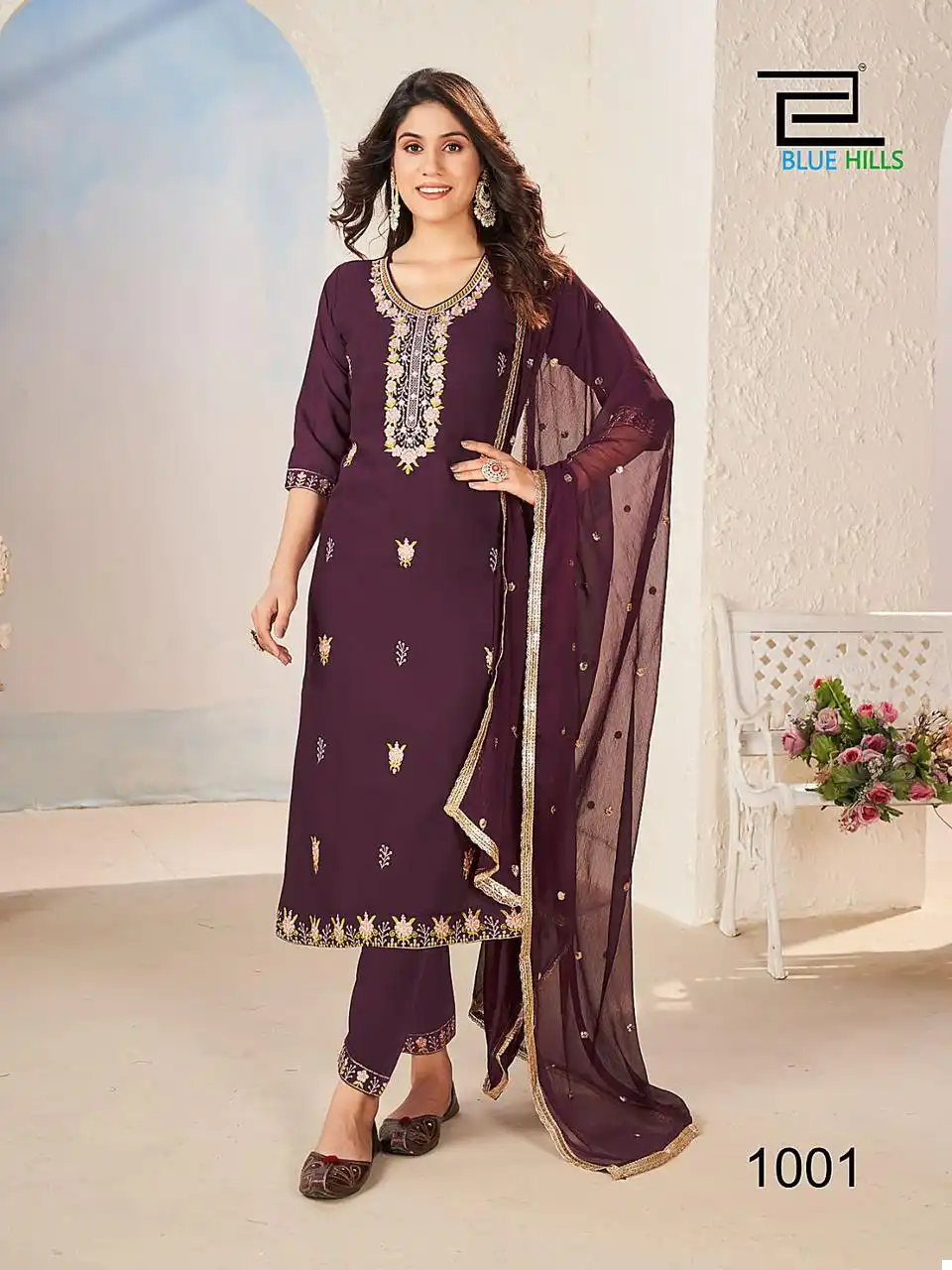 Blue Hills Gulab Jal Vol 3 Rayon 14Kg Wholesale Readymade Suits Catalog — Wholesale Salwar Suits, Blue Hills wholesale from Surat - Gallery Image 6