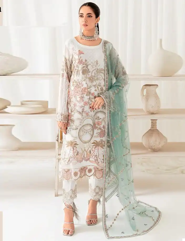 Hoor Tex H 171 Faux Georgette Wholesale Pakistani Salwar Suit