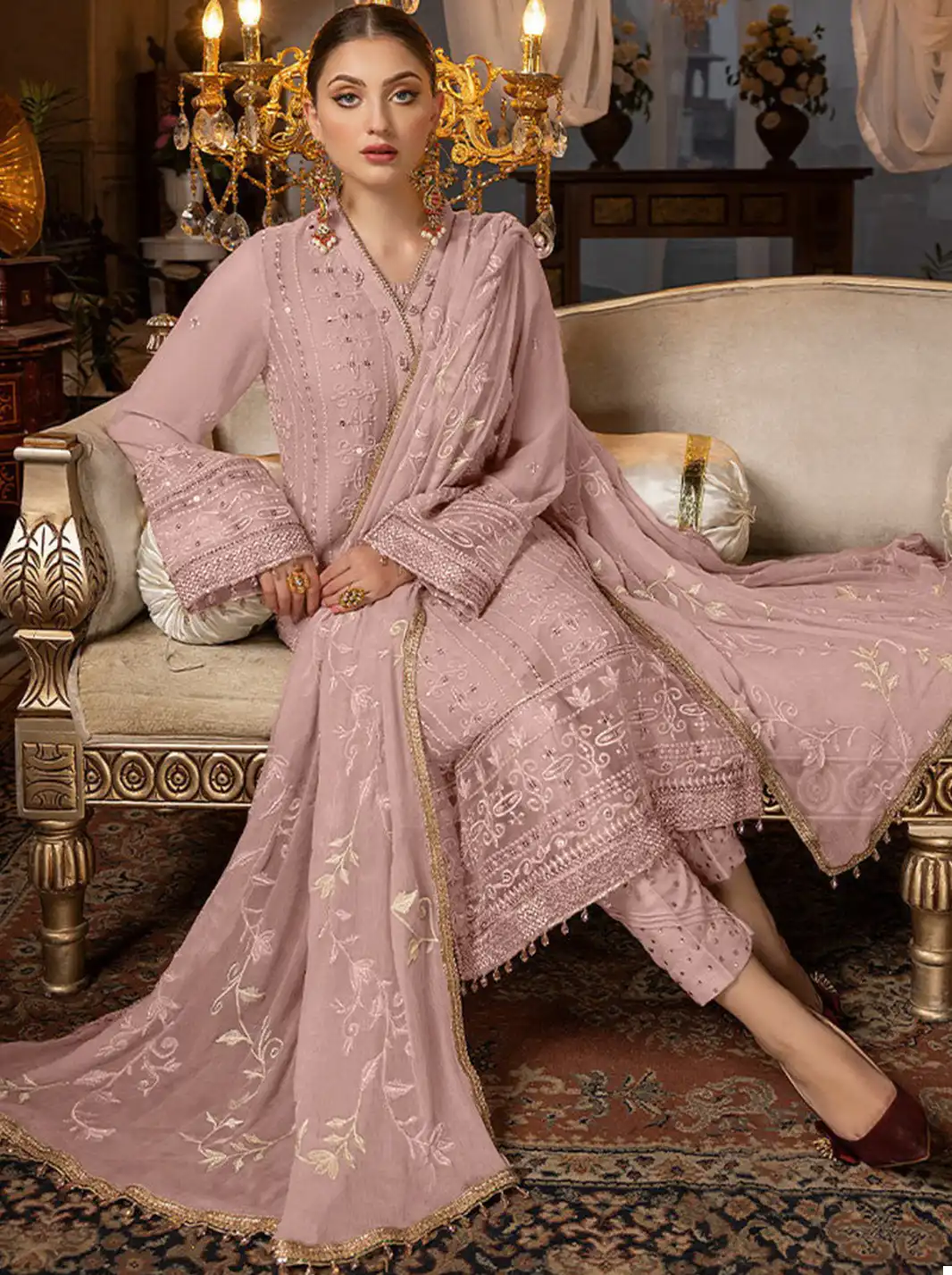 VE HT-162 Georgette Wholesale Pakistani Suits Catalog — Wholesale Salwar Suits, MPA wholesale from Surat — view 1