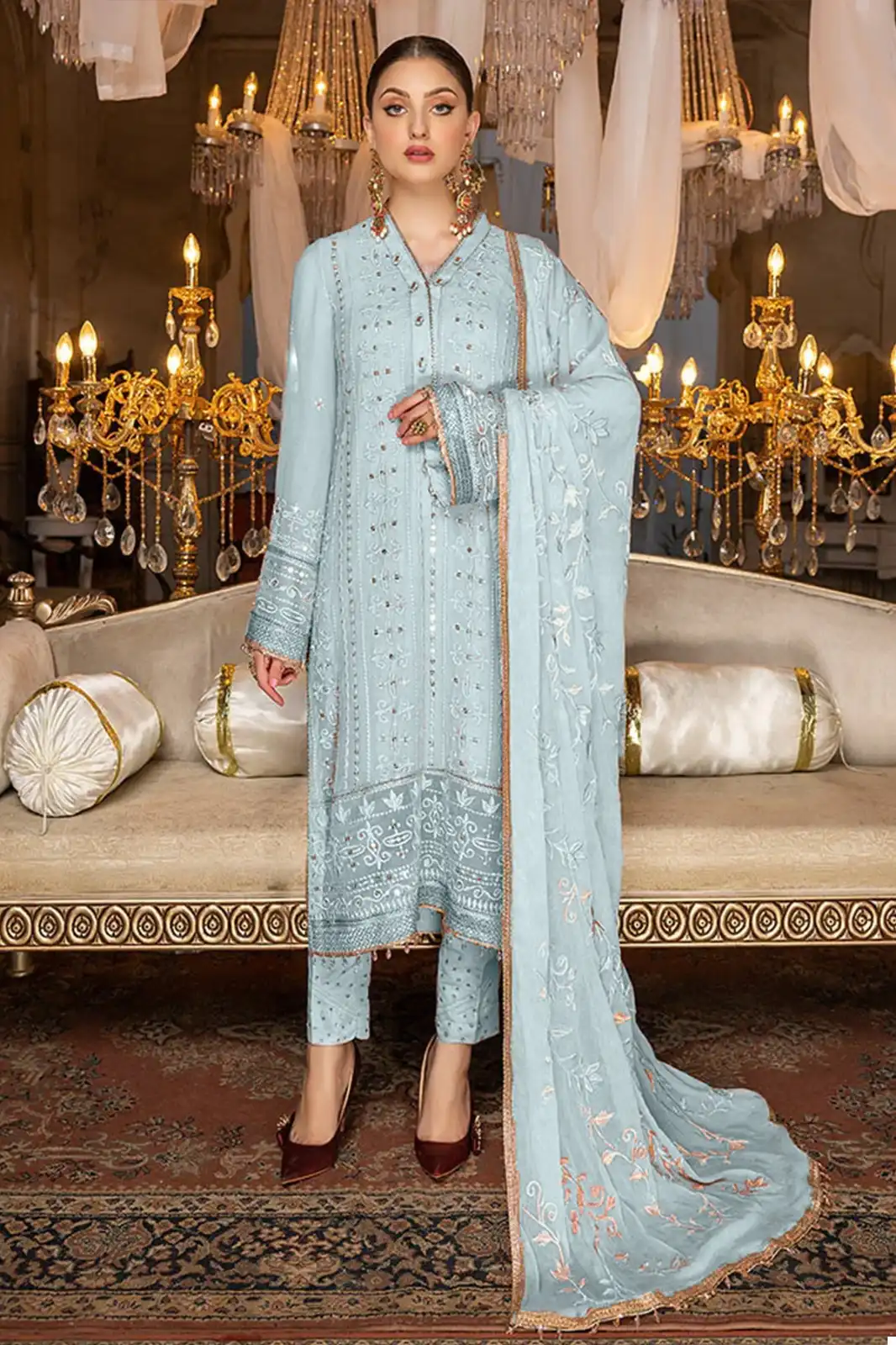 VE HT-162 Georgette Wholesale Pakistani Suits Catalog — Wholesale Salwar Suits, MPA wholesale from Surat - Gallery Image 2