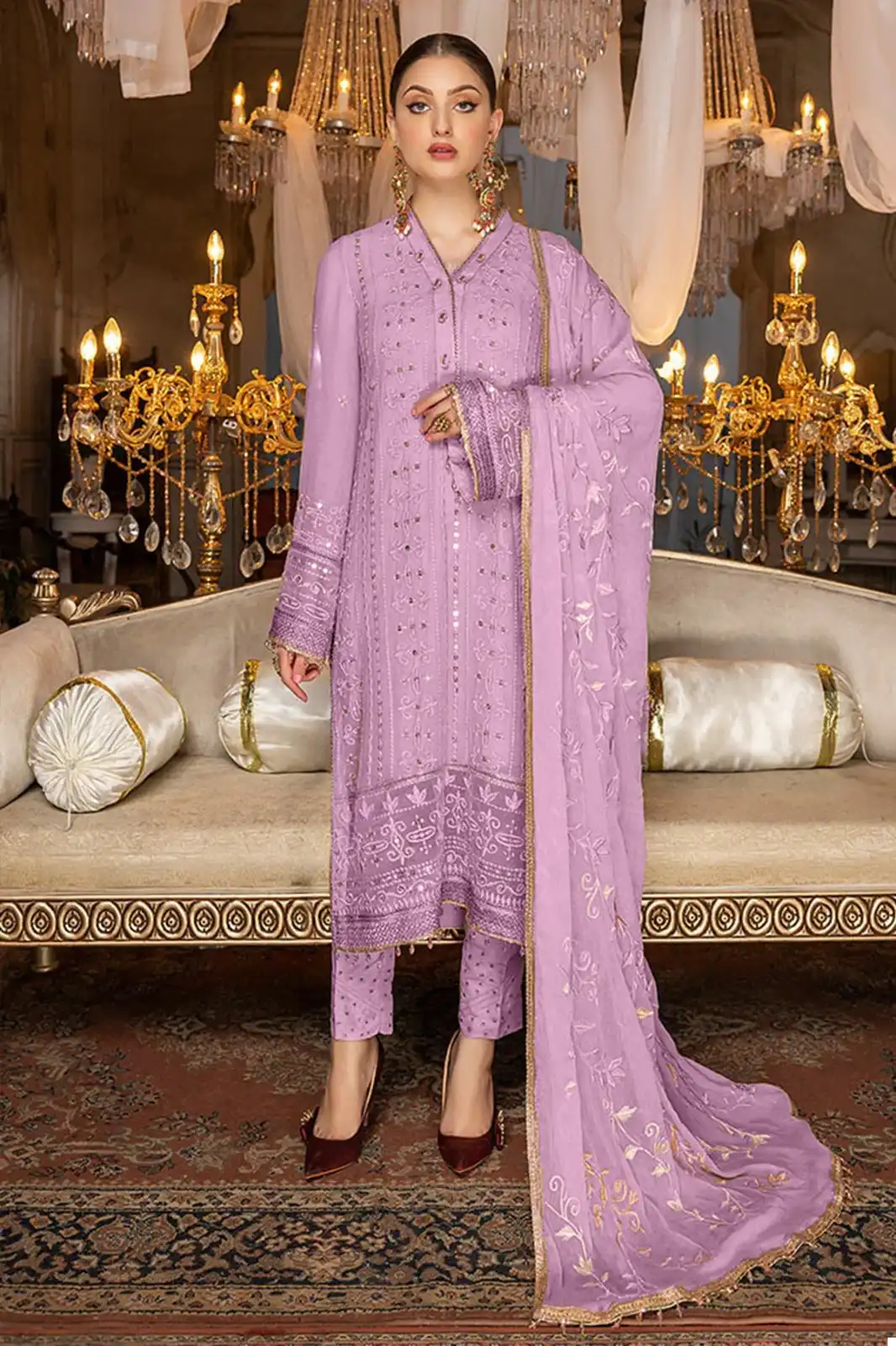 VE HT-162 Georgette Wholesale Pakistani Suits Catalog — Wholesale Salwar Suits, MPA wholesale from Surat - Gallery Image 3