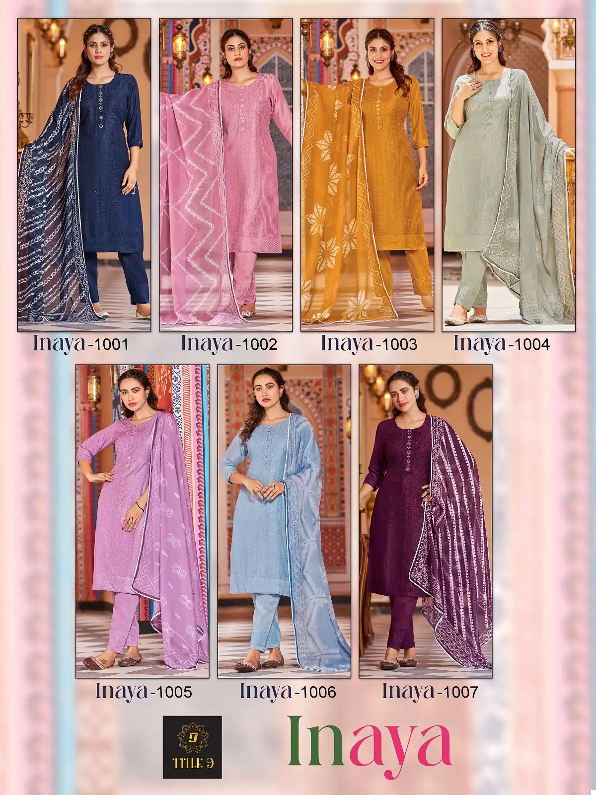 Banwery Inaya Pure Rasian Silk Wholesale Readymade Suits Catalog — Wholesale Salwar Suits, Banwery wholesale from Surat — view 8