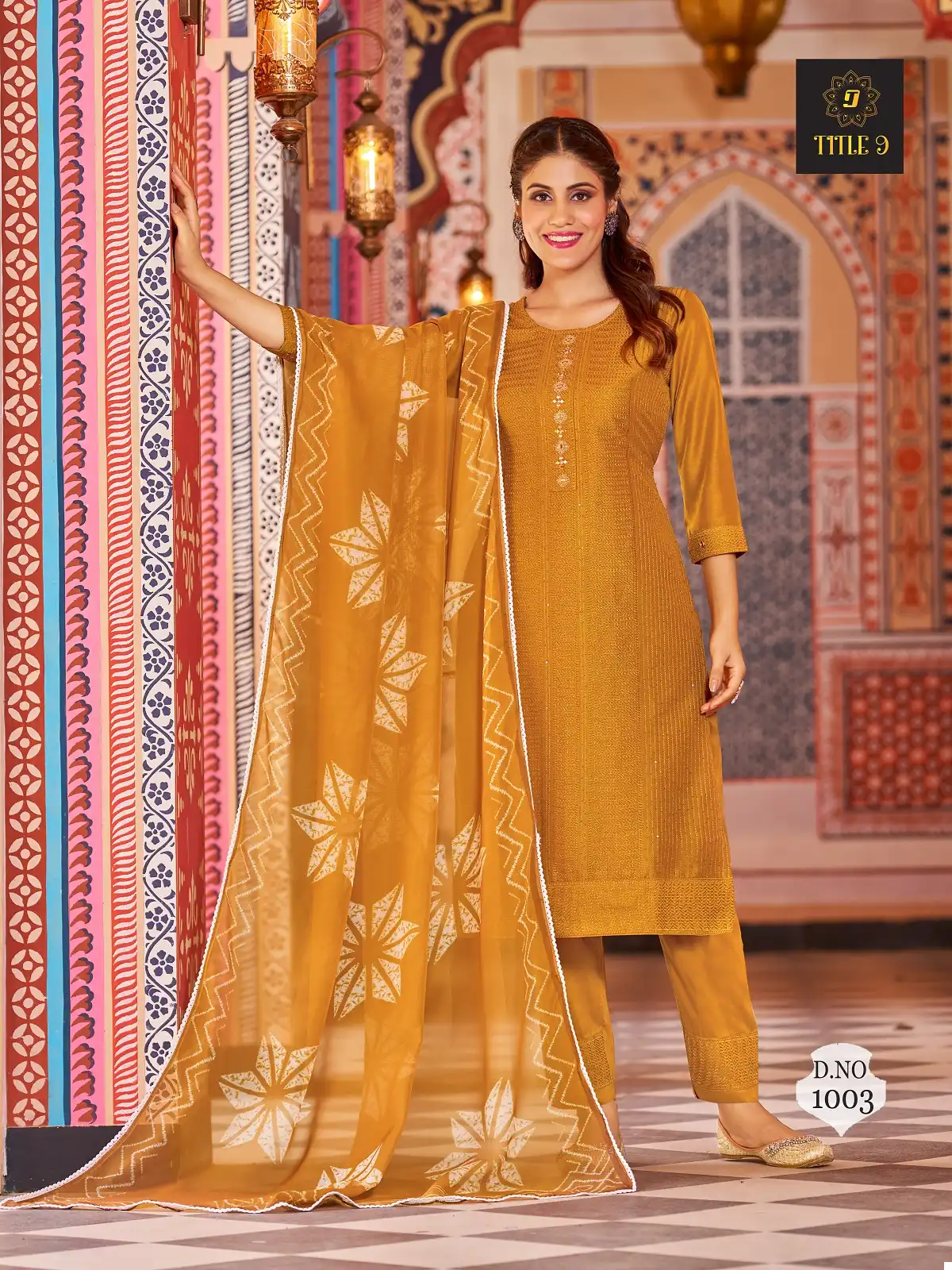 Banwery Inaya Pure Rasian Silk Wholesale Readymade Suits Catalog — Wholesale Salwar Suits, Banwery wholesale from Surat - Gallery Image 2