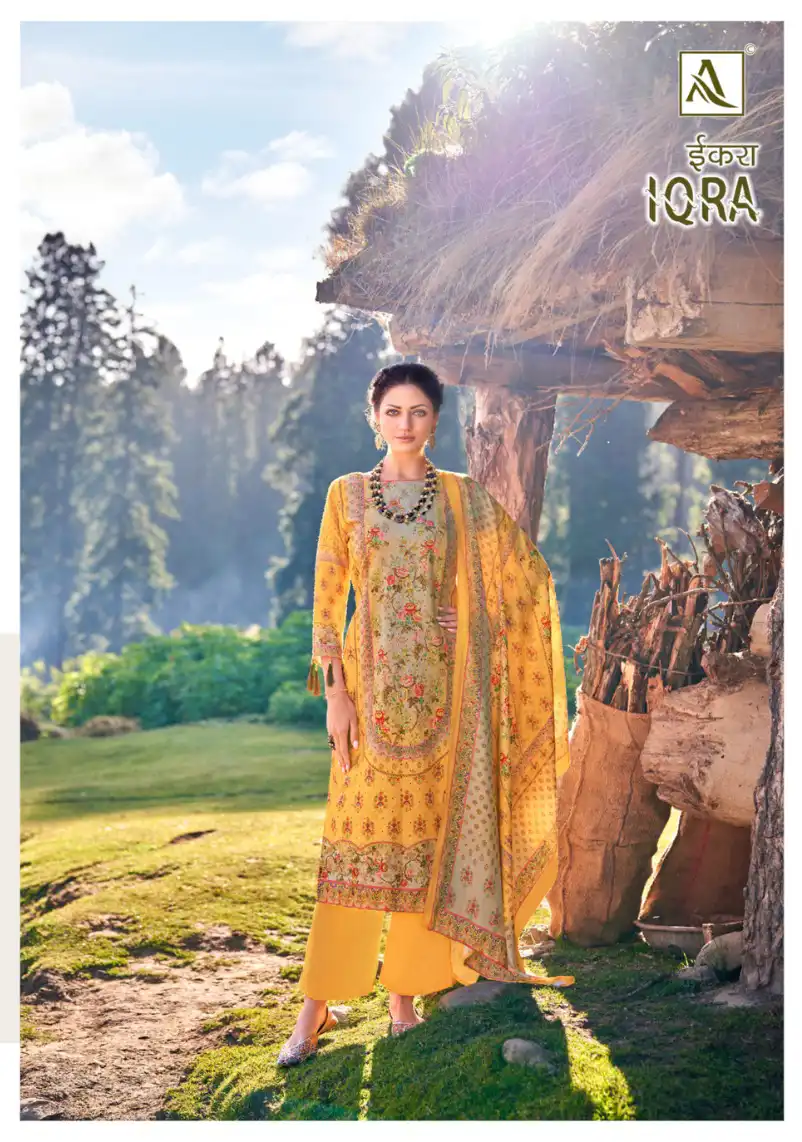 Alok Suits Iqra Premium Pashmina Wholesale Winter Suits Catalog — Wholesale Salwar Suits, Alok Suit wholesale from Surat - Gallery Image 6