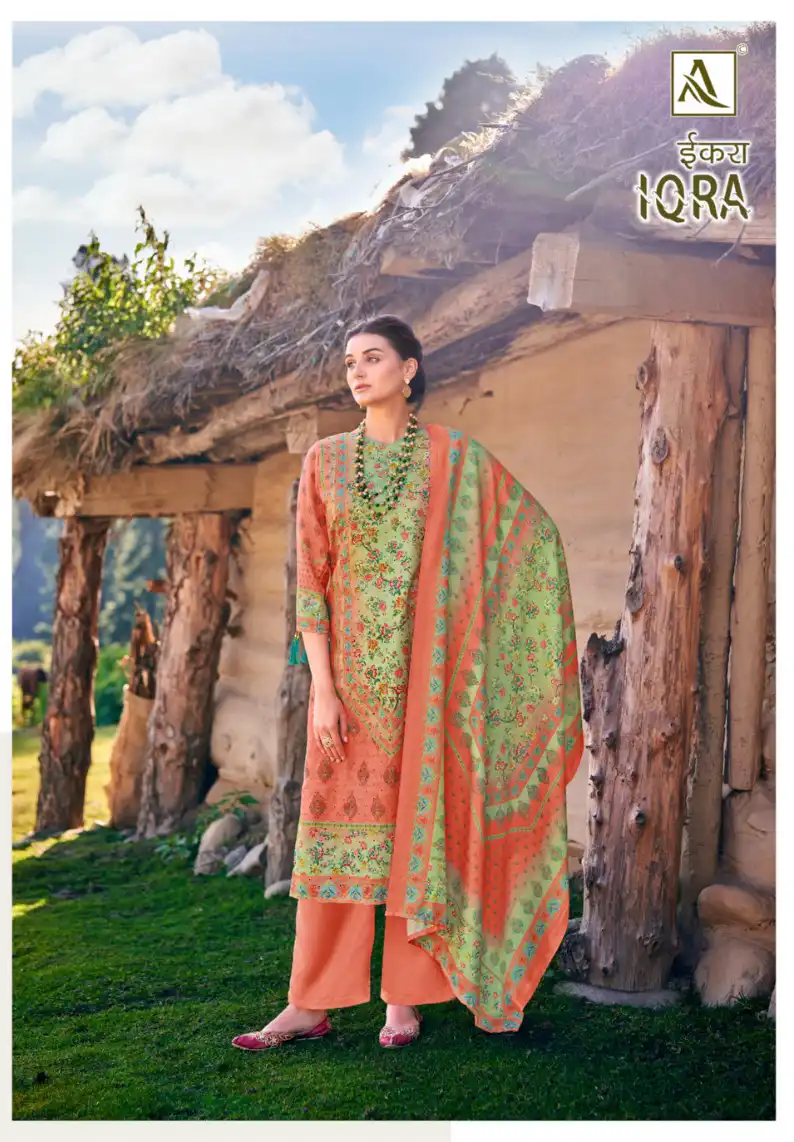 Alok Suits Iqra Premium Pashmina Wholesale Winter Suits Catalog — Wholesale Salwar Suits, Alok Suit wholesale from Surat - Gallery Image 2