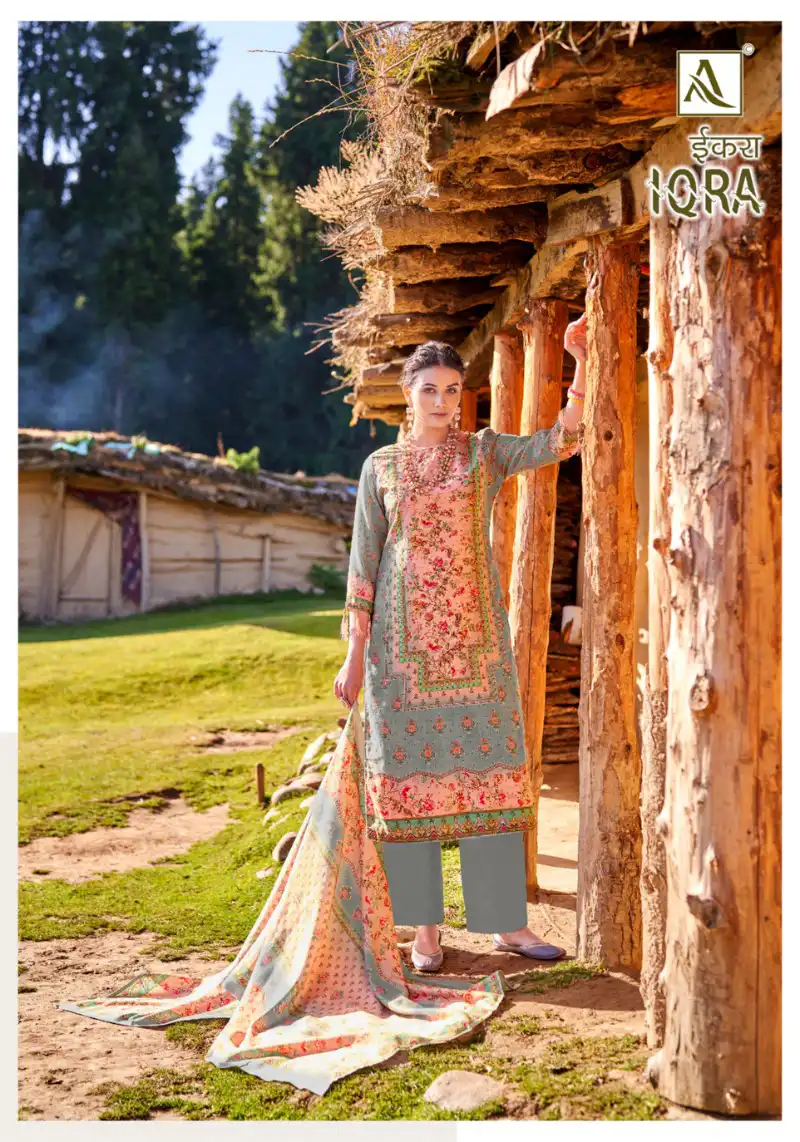 Alok Suits Iqra Premium Pashmina Wholesale Winter Suits Catalog — Wholesale Salwar Suits, Alok Suit wholesale from Surat - Gallery Image 4