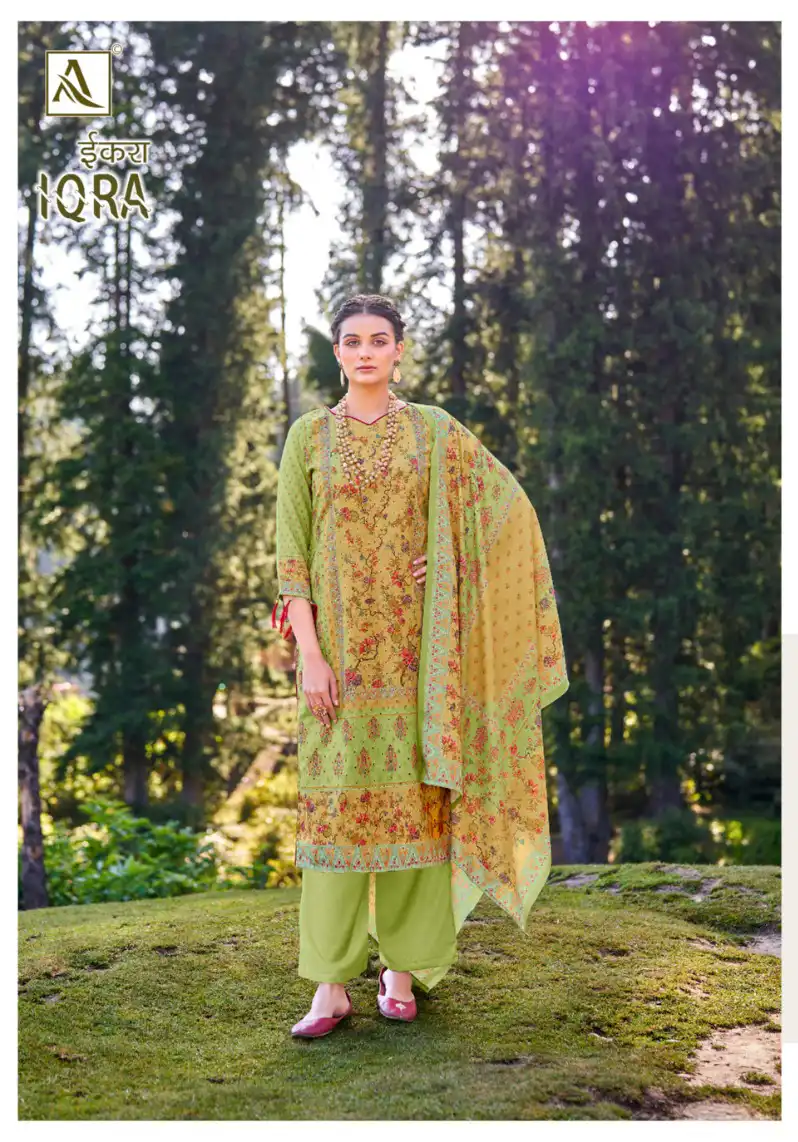 Alok Suits Iqra Premium Pashmina Wholesale Winter Suits Catalog — Wholesale Salwar Suits, Alok Suit wholesale from Surat - Gallery Image 5