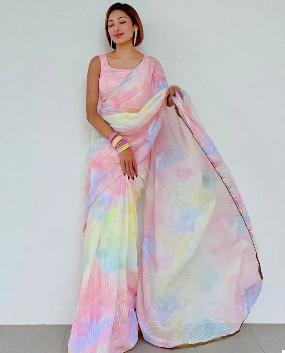 Vardan Ethnic Isha Premium Georgette Wholesale Fancy Sarees