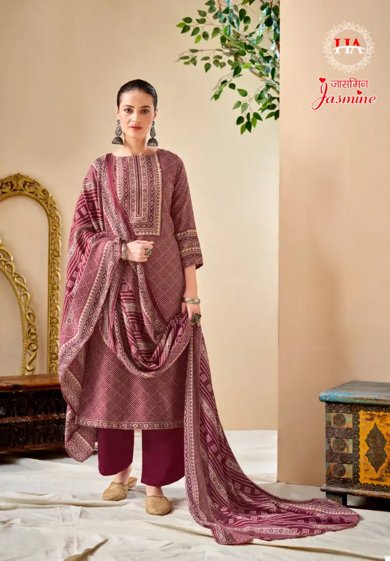 Harshit Fashion Jasmine Premium Finest Pashmina Wholesale Woolen Suits Catalog — Wholesale Salwar Suits, MPA wholesale from Surat - Gallery Image 4