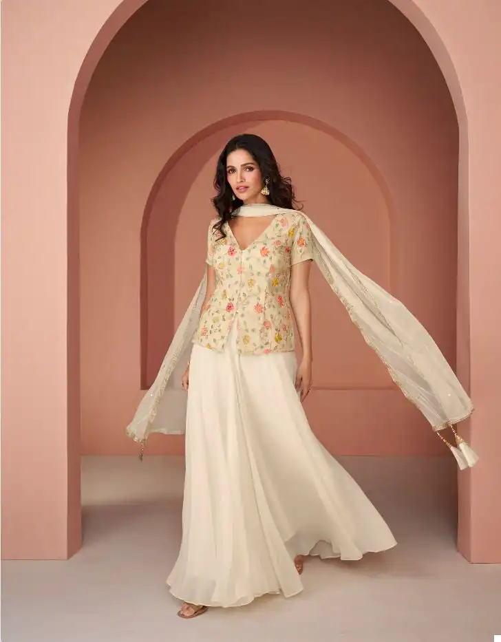 Sayuri Designer Jasmine Real Georgette Wholesale Designer Readymade Salwar Suit Catalog — Wholesale Salwar Suits, Sayuri Designer wholesale from Surat - Gallery Image 4