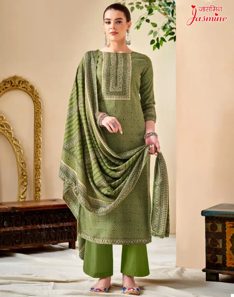 Harshit Fashion Jasmine Premium Finest Pashmina Wholesale Woolen Suits Catalog — Wholesale Salwar Suits, MPA wholesale from Surat — view 1