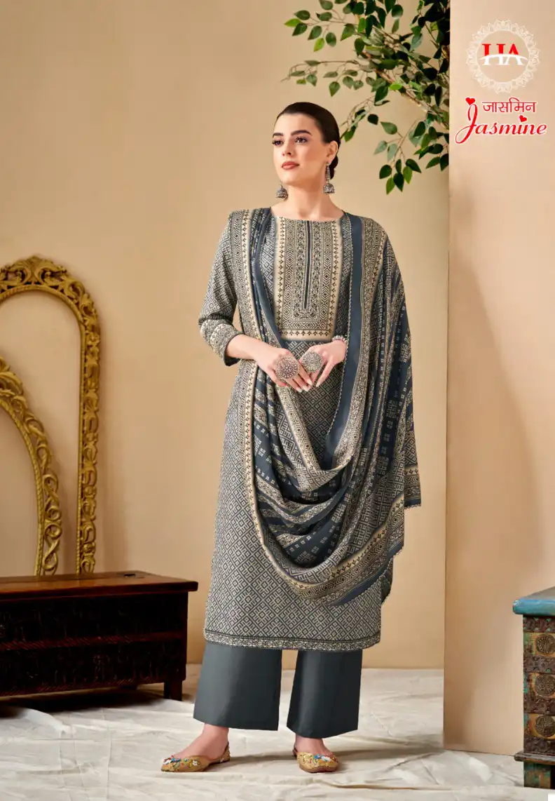 Harshit Fashion Jasmine Premium Finest Pashmina Wholesale Woolen Suits Catalog — Wholesale Salwar Suits, MPA wholesale from Surat - Gallery Image 7
