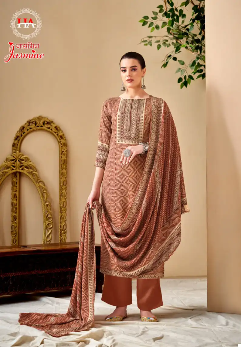 Harshit Fashion Jasmine Premium Finest Pashmina Wholesale Woolen Suits Catalog — Wholesale Salwar Suits, MPA wholesale from Surat - Gallery Image 8