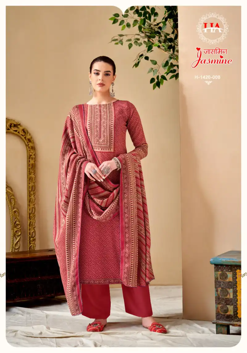 Harshit Fashion Jasmine Premium Finest Pashmina Wholesale Woolen Suits Catalog — Wholesale Salwar Suits, MPA wholesale from Surat - Gallery Image 2