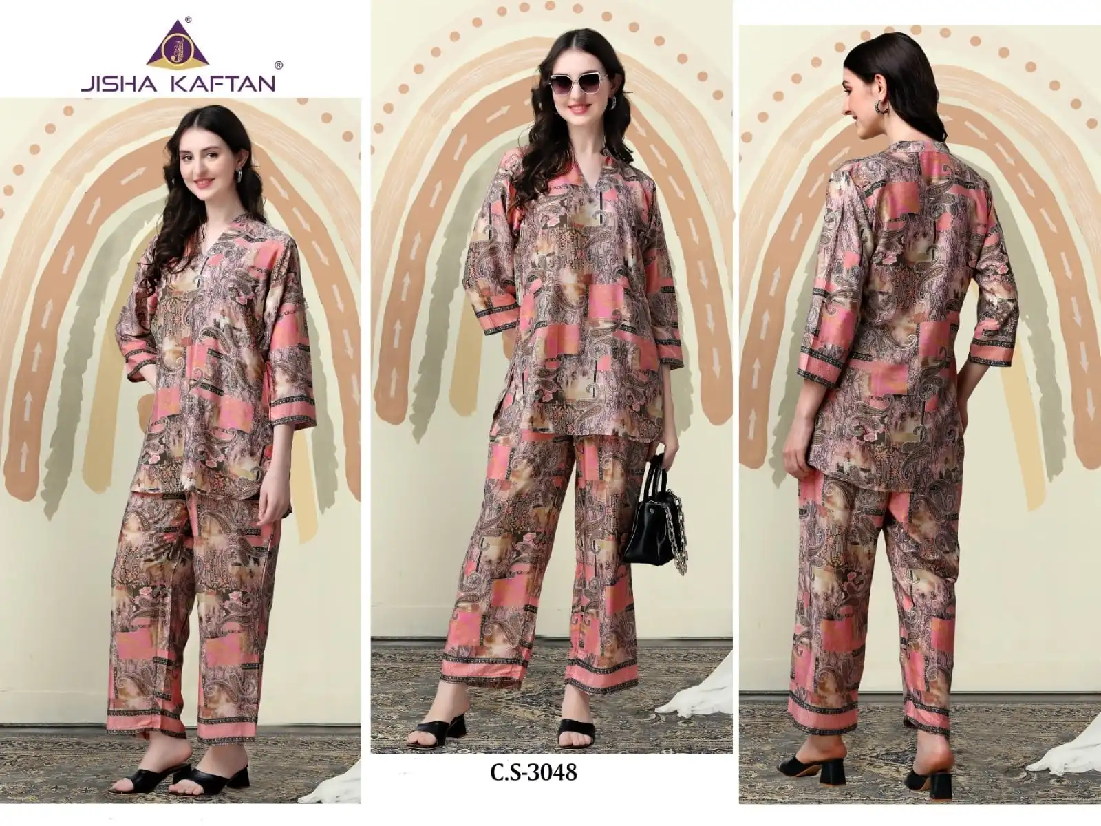 Jisha Co Ord Set Vol 4 Silk Wholesale Co-Ord Set Catalog — Wholesale Kurtis, MPA wholesale from Surat — view 6