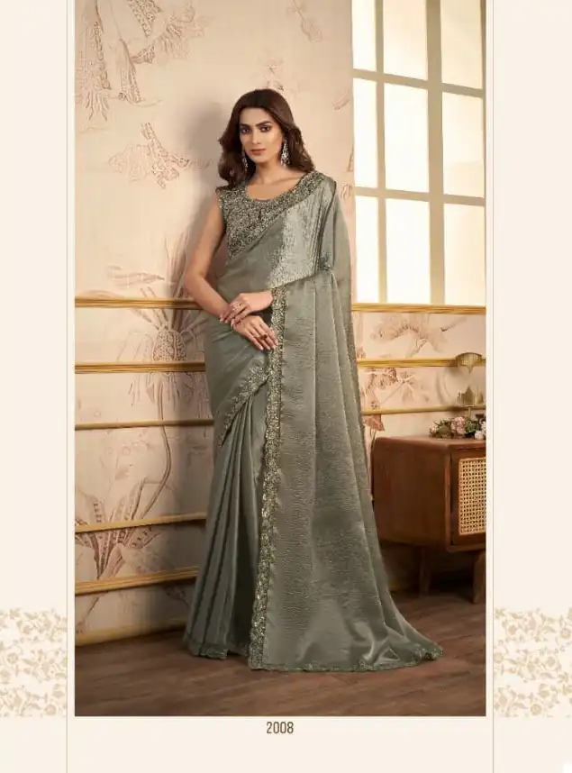 Anmol Kaina Satin Organza Wholesale Designer Saree Catalog — Wholesale Sarees, MPA wholesale from Surat - Gallery Image 3