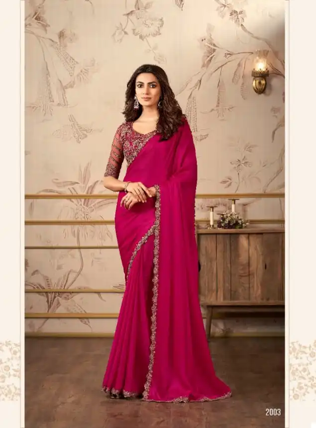 Anmol Kaina Satin Organza Wholesale Designer Saree Catalog — Wholesale Sarees, MPA wholesale from Surat - Gallery Image 4