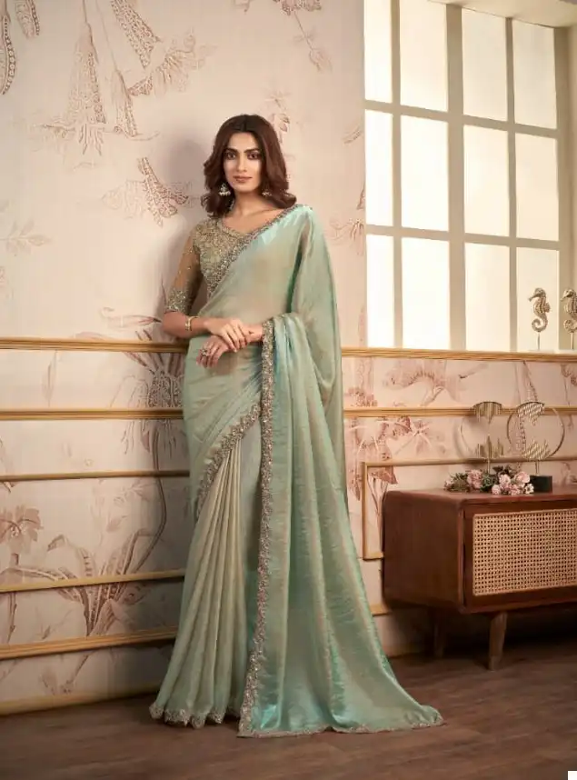 Anmol Kaina Satin Organza Wholesale Designer Saree Catalog — Wholesale Sarees, MPA wholesale from Surat - Gallery Image 6