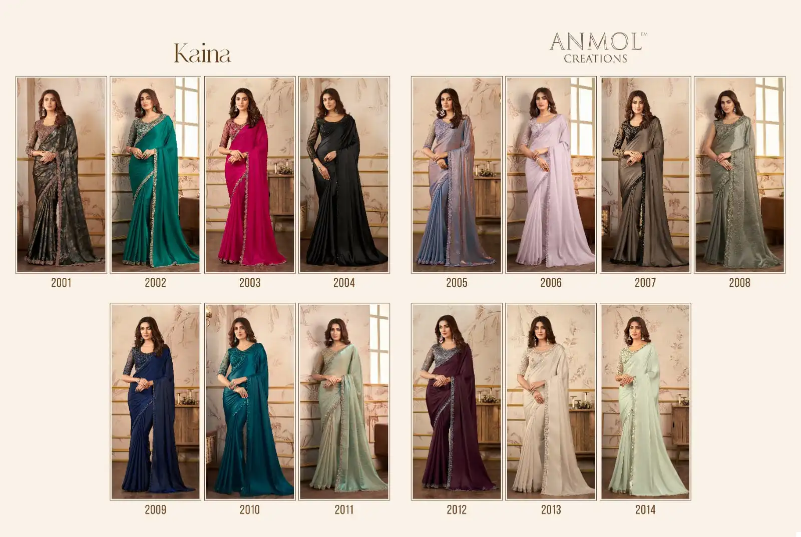 Anmol Kaina Satin Organza Wholesale Designer Saree Catalog — Wholesale Sarees, MPA wholesale from Surat — view 15
