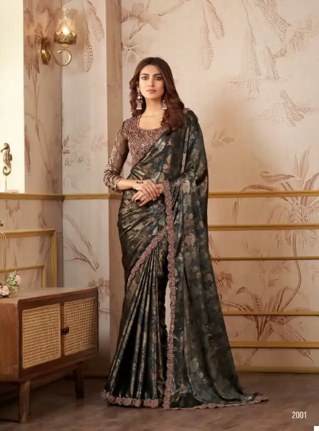 Anmol Kaina Satin Organza Wholesale Designer Saree Catalog — Wholesale Sarees, MPA wholesale from Surat - Gallery Image 13